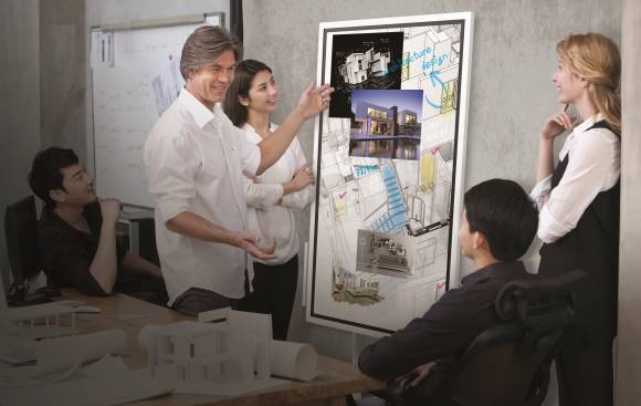 Samsung zeigt ein digitales Flipchart 