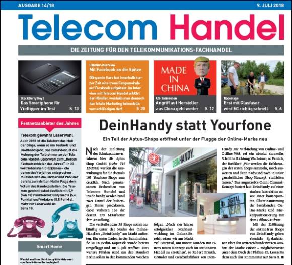 Cover der Telecom-Handel-Ausgabe 14/18 