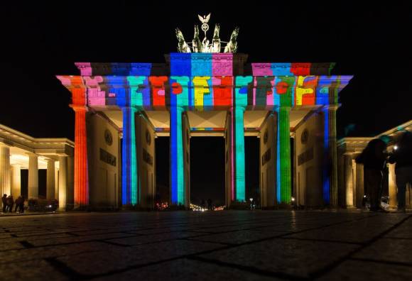 Illuminiertes Brandenburger Tor 