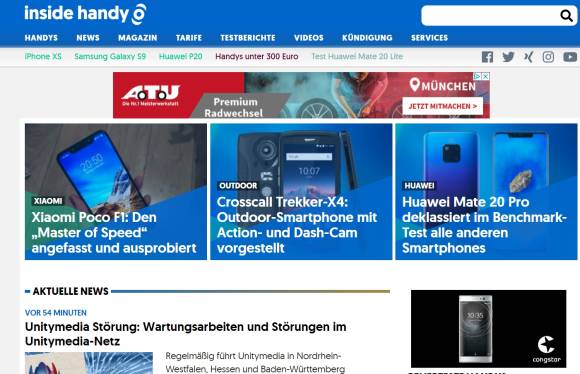 Der neue Internet-Auftritt von Inside Handy 