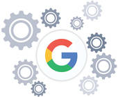 Google Logo Zahnräder